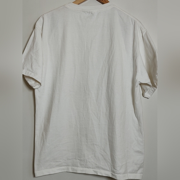 The Aussie T Company Vintage Heavy Cotton Recycle ♻️ Reuse White Graphic T-Shirt - Picture 9 of 9